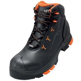 2 Chaussures montantes S3 SRC, T. 45, noir/orange