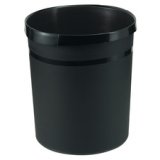 Corbeille à papier GRIP KARMA, plastique, 18 L, noir
