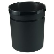 Corbeille à papier GRIP KARMA, plastique, 18 L, noir