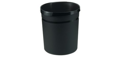 Corbeille à papier GRIP KARMA, plastique, 18 L, noir