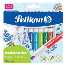 Marqueur pour textile colorella, étui carton de 12