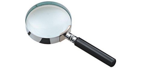 Loupe de lecture avec poignée, ronde, diamètre: 50 mm