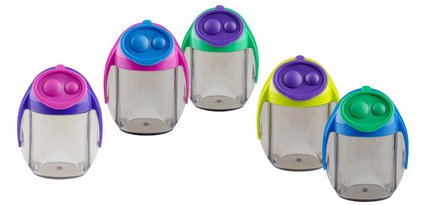 Taille-crayon double 'MIGOO', forme ronde, assorti