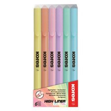 Surligneur 'High Liner Pastel', étui de 6