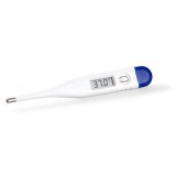 Thermomètre, pointe fixe, blanc/bleu