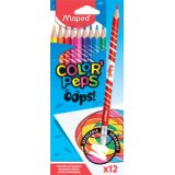 Crayons de couleur COLOR'PEPS, effaçable, étui de 12
