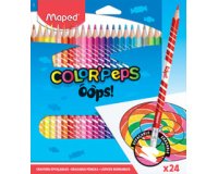 Maped crayon de couleur Color'Peps Oops, 24 crayons en étui cartonné