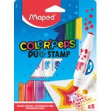 Feutre-tampon COLOR'PEPS DUO STAMP, étui de 8