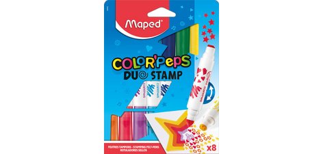 Feutre-tampon COLOR'PEPS DUO STAMP, étui de 8
