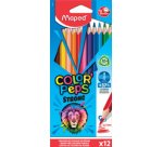 Crayon de couleur COLOR'PEPS STRONG, étui carton de 12