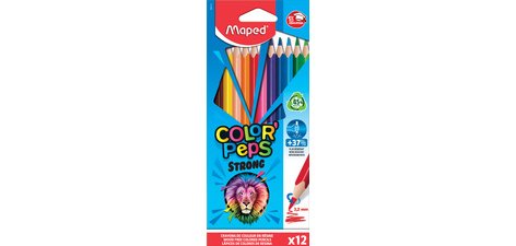Crayon de couleur COLOR'PEPS STRONG, étui carton de 12