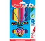 Crayon de couleur COLOR'PEPS STRONG, étui carton de 18