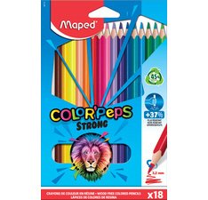Crayon de couleur COLOR'PEPS STRONG, étui carton de 18