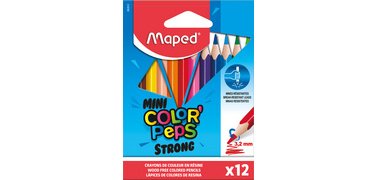 Crayon de couleur COLOR'PEPS STRONG MINI, étui de 12