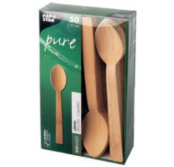 Cuillère en bambou 'pure', longueur: 170 mm, par 50