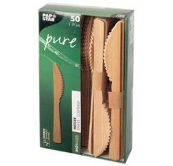 Couteau en bambou 'pure', longueur: 170 mm, par 50