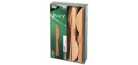 Couteau en bambou 'pure', longueur: 170 mm, par 50