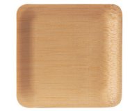 Assiette fingerfood en bambou 'pure', carré, par 10