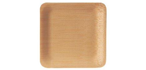 Assiette fingerfood en bambou 'pure', carré, par 10