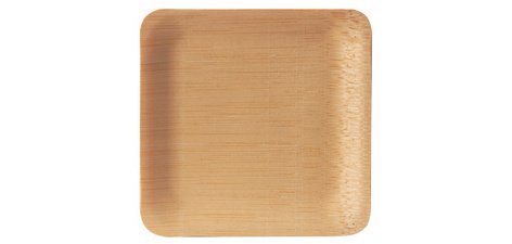 Assiette fingerfood en bambou 'pure', carré, par 10