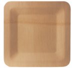 Assiette en bambou 'pure', carré, 230x230 mm, par 10