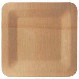 Assiette en bambou 'pure', carré, 180x180 mm, par 10