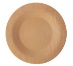 Assiette en bambou 'pure', sans compartiment, 180 mm