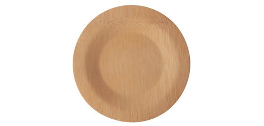 Assiette ronde en bambou "Pure" par 10