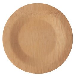 Round bamboo plate "Pure" in a set of 10