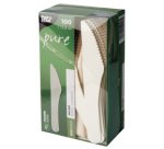 Couteau en papier blanc - Lot de 100