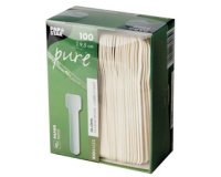 Cuillère à glace en papier 'pure', blanc