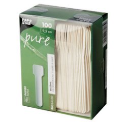 Cuillère à glace en papier 'pure', blanc