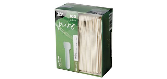 Cuillère à glace en papier 'pure', blanc