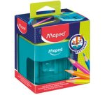 Taille-crayon électrique, turquoise/vert pomme