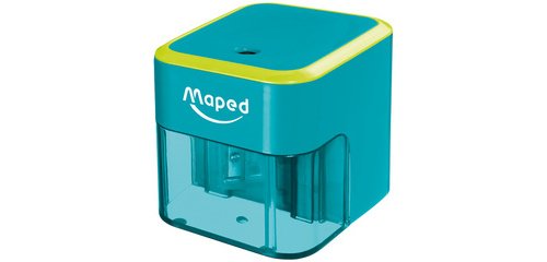Taille-crayon électrique, turquoise/vert pomme