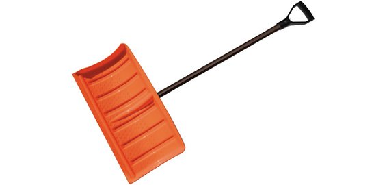 Pelle à neige avec manche métallique, noir/orange