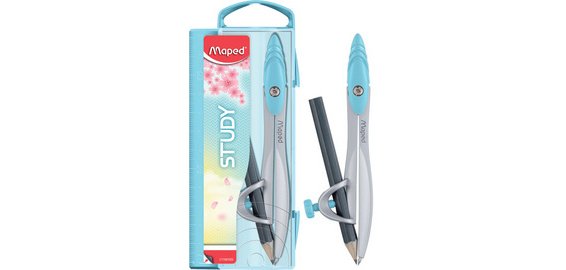 Coffret compas Study PASTEL, incl. bague universelle