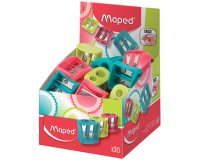 Taille-crayon double Vivo, plastique, présentoir de 30