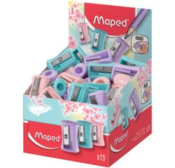 En_sacapuntas maped plastico vivo 1 uso colores pastel surtidos