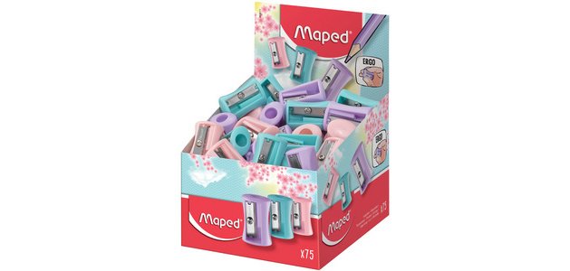 Taille-crayon Vivo PASTEL, plastique, présentoir de 75