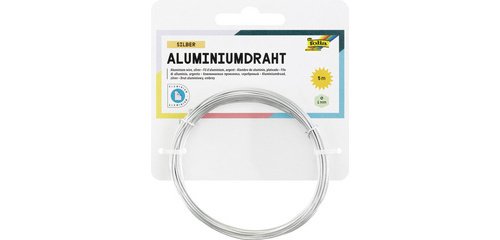 Fil de bricolage en aluminium, 1 mm x 5 m, argent