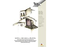 Watercolor block for school, rough, A4, white