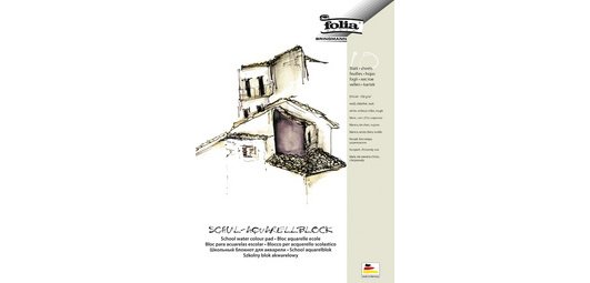 Aquarellblock für die Schule, grobkörnig, A4, weiß