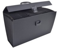 Trieur valisette, A4, 19 compartiments, noir