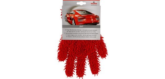 Gant de lavage avec doigts Performance, rouge