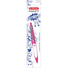 Balpen inklikbaar my.pen roze/wit