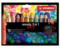 Crayon multi-talents woody 3en1, étui de 10 ARTY