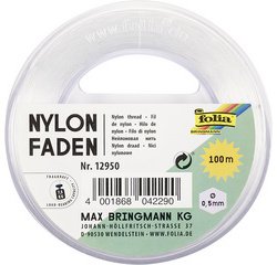 Nylon garen op spoel, 0,5 mm x 100 m, transparant