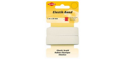 Ruban élastique, 3 m x 20 mm, blanc