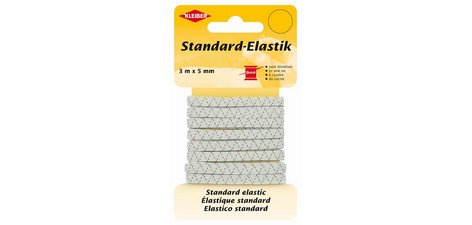 Ruban élastique, 3 m x 5 mm, blanc/rouge